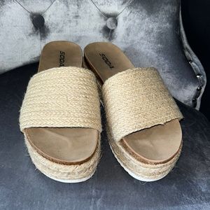 Soda sandal slide wedges